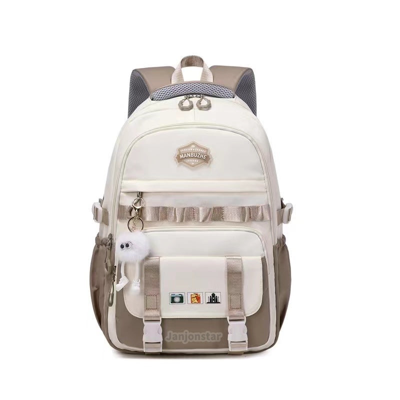 New Student Backpack Schoolbag Junior Backpack Travel Leisure Bag