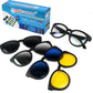 Magic Vision Glasses 5in1 Quick Change Lenses Magnet Sunglasses