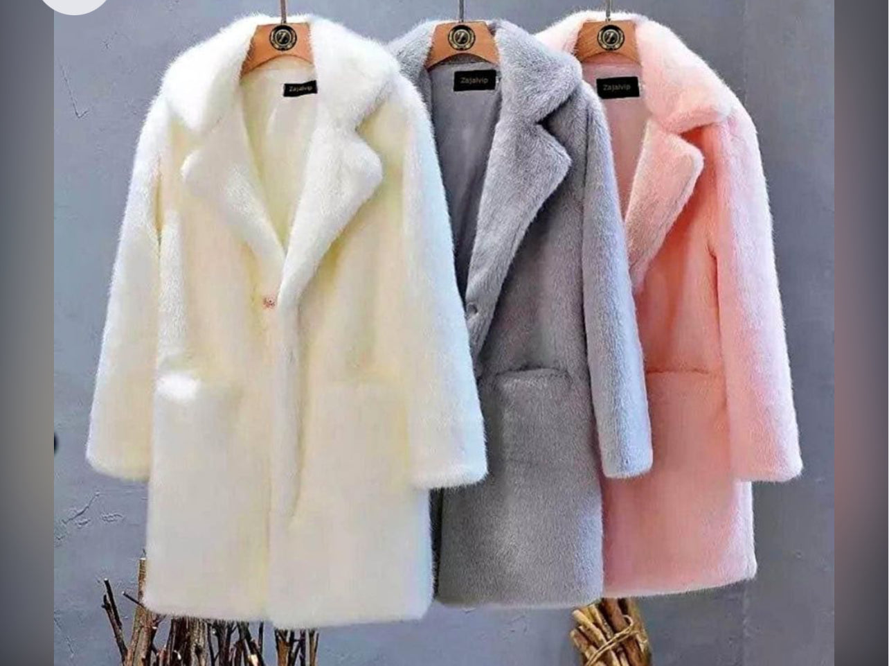 Women’s Jacket Mink Faux Fur Coat Solid Female Turn Down Collar Winter