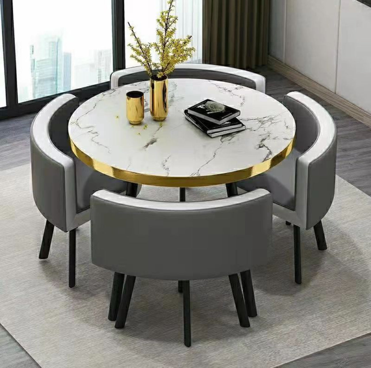 Nordic Dining Set - Table + 4Chairs