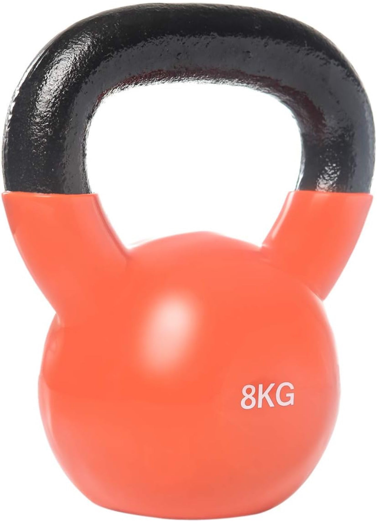 Vinyl Dipped 8kg Kettlebell Orange