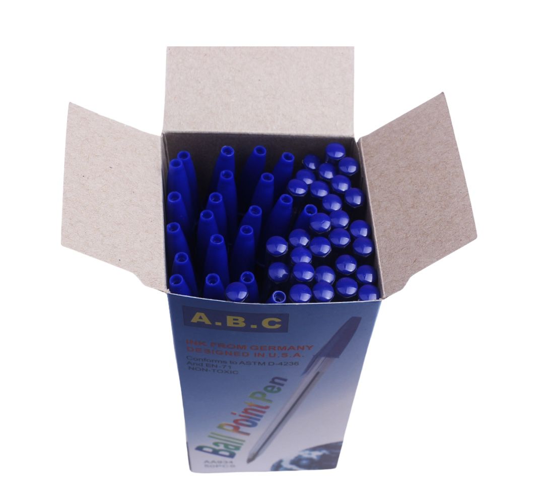 A.B.C Crystal Ballpoint Pens - Blue (Box of 50)