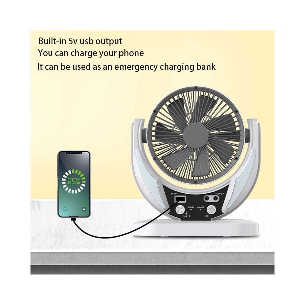 6" Rechargeable Solar Fan With 3.2V/3.5AH Battery And 6V 4W Solar Panel