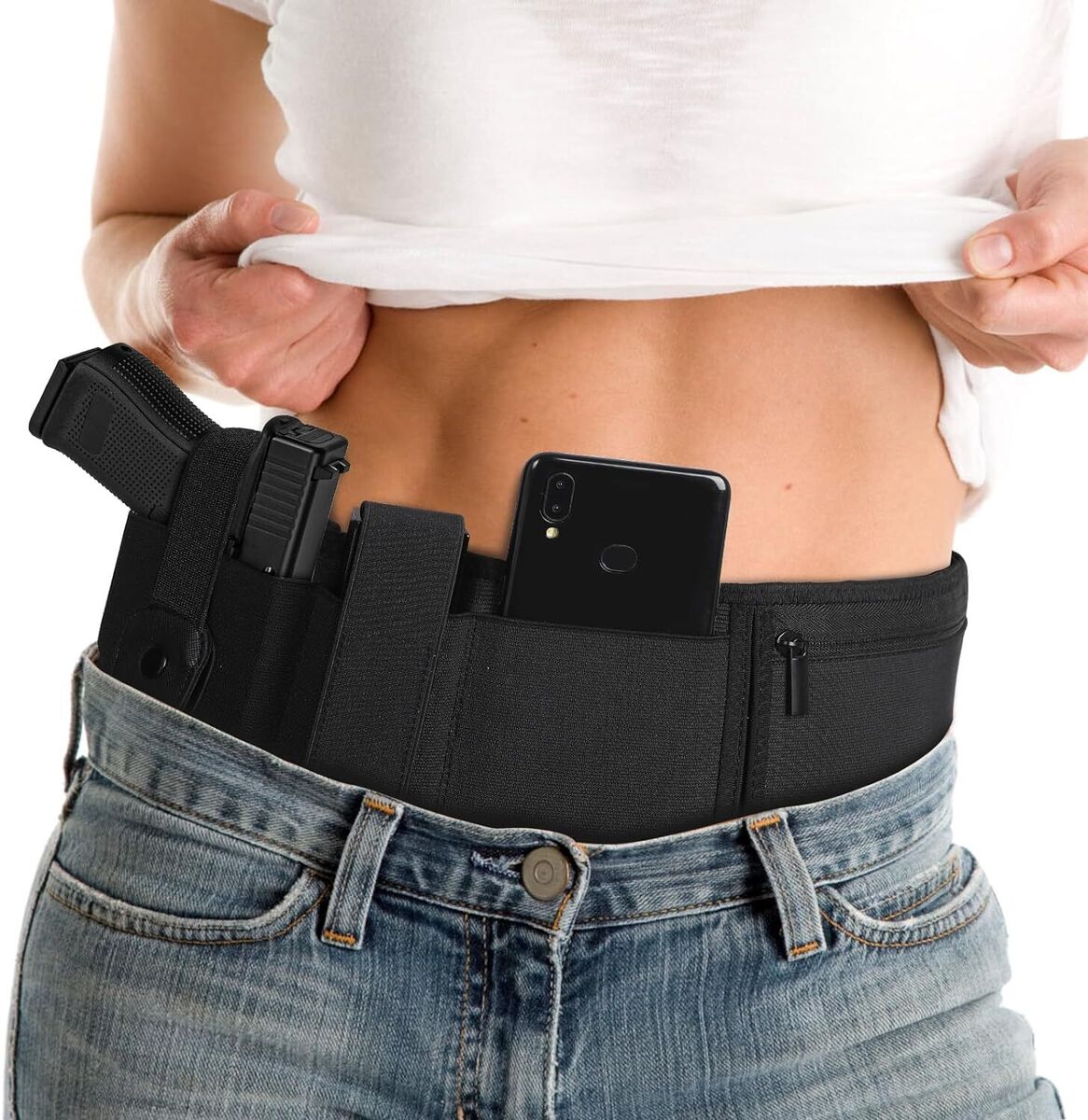 Tactical Waistband Pistol Gun Belly Band Holster for Concealed Carry Gun Holster