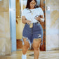 Ladies Denim Bermuda Shorts