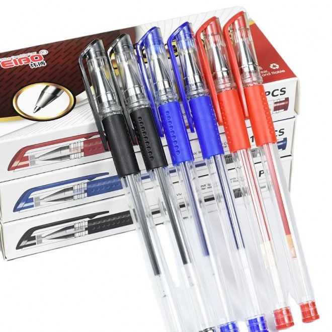 WEIBO Test Good Stationery Supply WB-009 Black,Red And Blue 0.5mm Neutral Gel Pens For School Students Office,Easy Writing