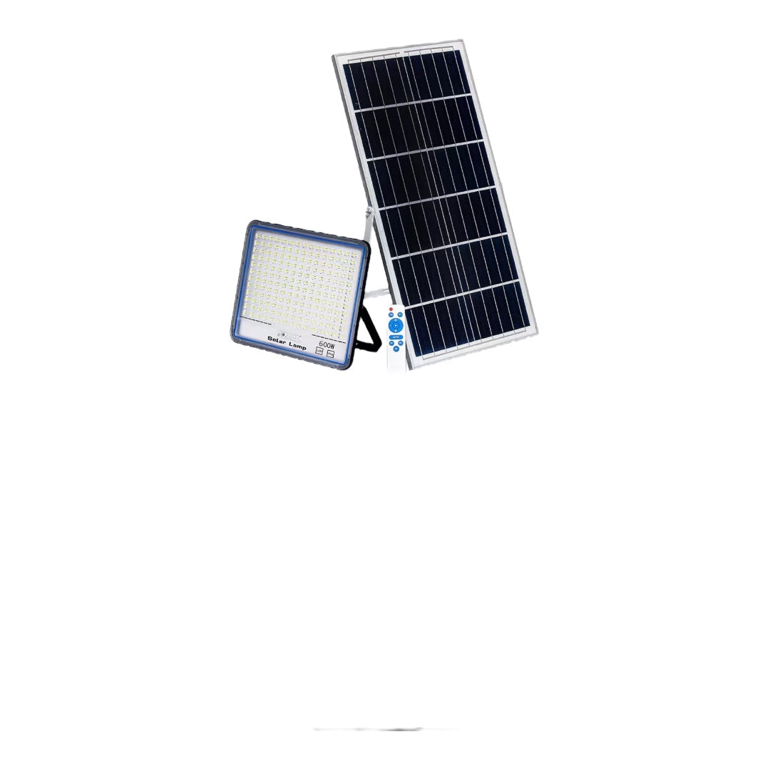 600W Solar Powered LED Flood Light With Panel & Remote