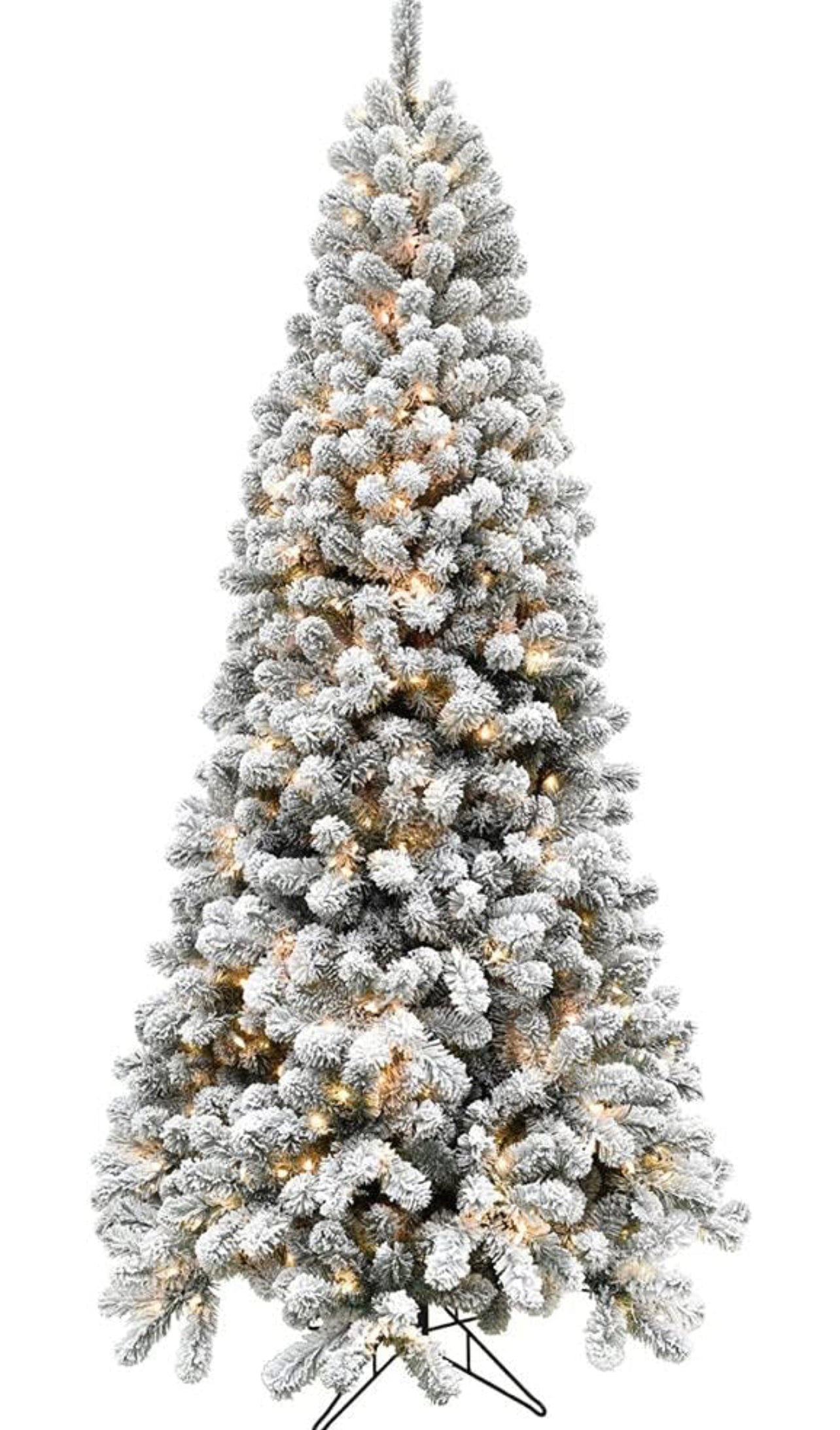 Flocked Christmas Tree with Smart Lights Height 220CM