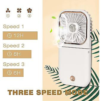 Portable Mini Fan Small Battery Operated Fan 5 In 1 As Power Bank,phone Holder,handheld Fan,desk Fan, Usb Rechargeable Personal Hand Fans,3000mah battery.