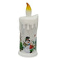 Candle Light Christmas Atmosphere Decoration LED Tea Light Fireless Flameless Battery Operated Plastic Lamp, Snowman