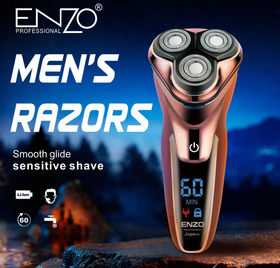 ENZO USB Rotary Rechargeable Electric Shaver