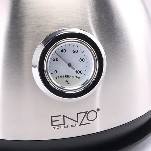 ENZO 1700ml Stainless Retro Style Kettle With Thermometer