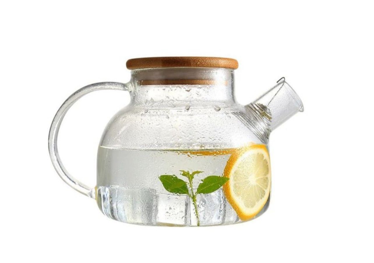 Glass teapot 1L Wooden Lid