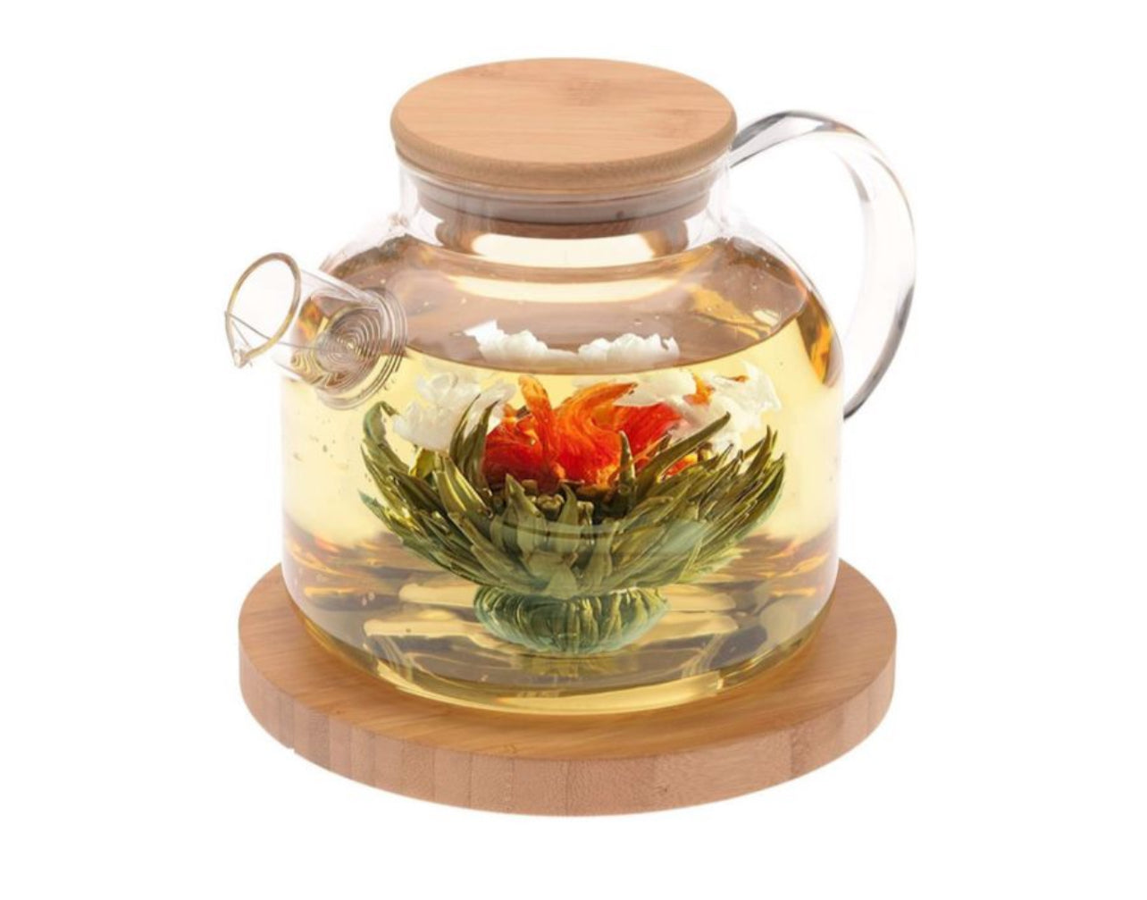 Glass teapot 1L Wooden Lid