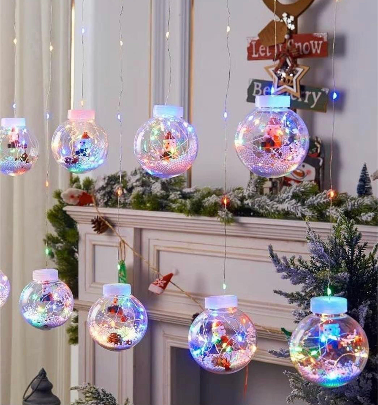 Christmas LED Wish Ball Light Curtain 3M -220v