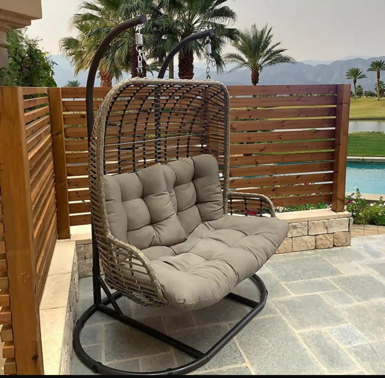 Luxury Swing Chair 2 Seater For Patio, Garden Inc Cushions