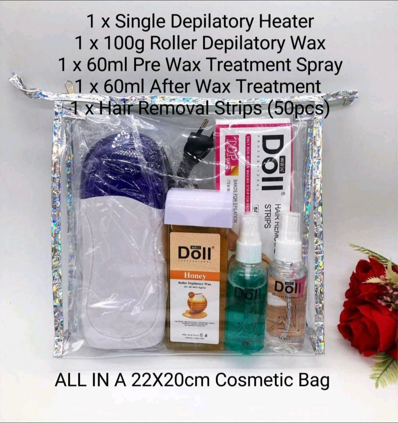 Professional 5 pc Depilatory Waxing Hair Removal Kit 1