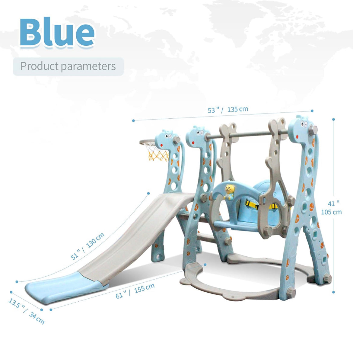 4 in 1 Toddler Slide and Swing Set Kid Slide for Toddlers