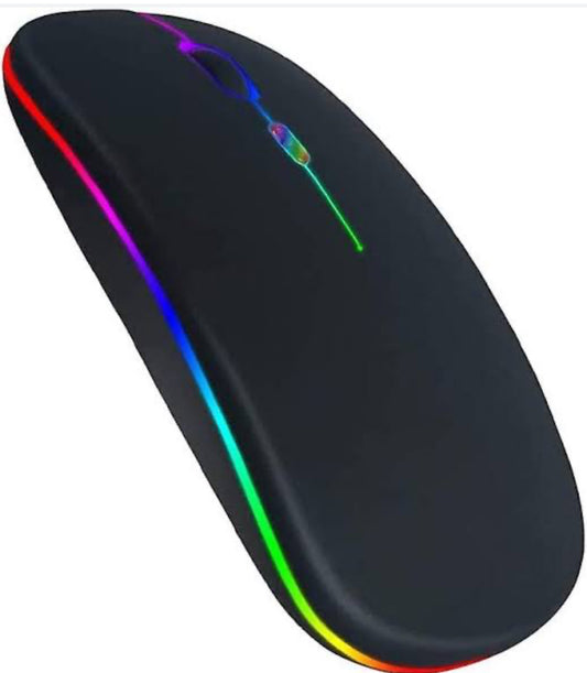 Wireless Mouse, Led Slim Dual Mode(bluetooth 5.2 And 2.4g Wireless) Rechargeable Led Wireless Mouse With 3 Adjustable Dpi