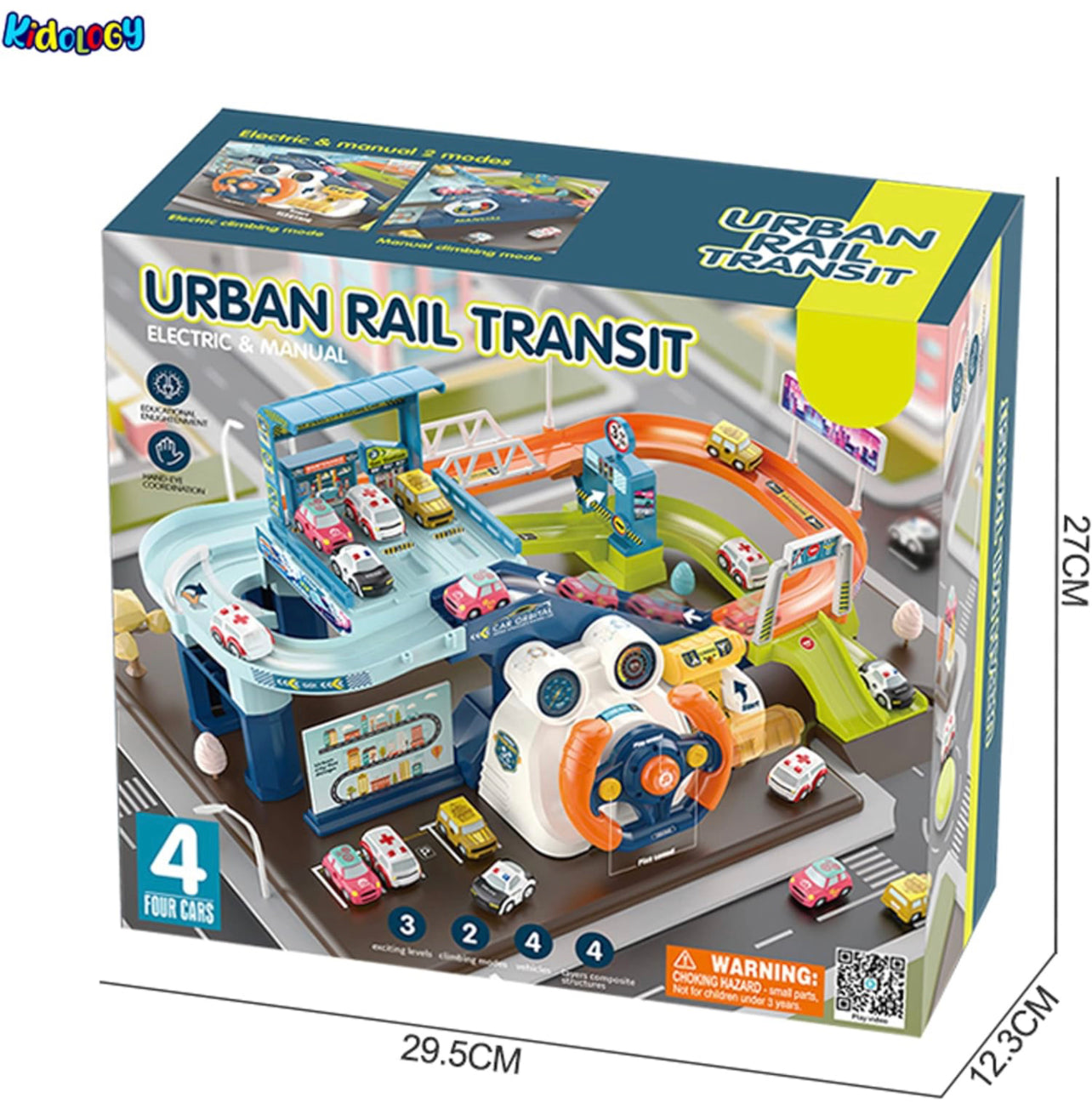 Car Race Tracks Toy | Car Adventure Toy Parking Building Toys with Music for Kids | Playset City Rescue, Electric Rail Adventure Car | Educational Learning Toy (Urban Rail Transit)