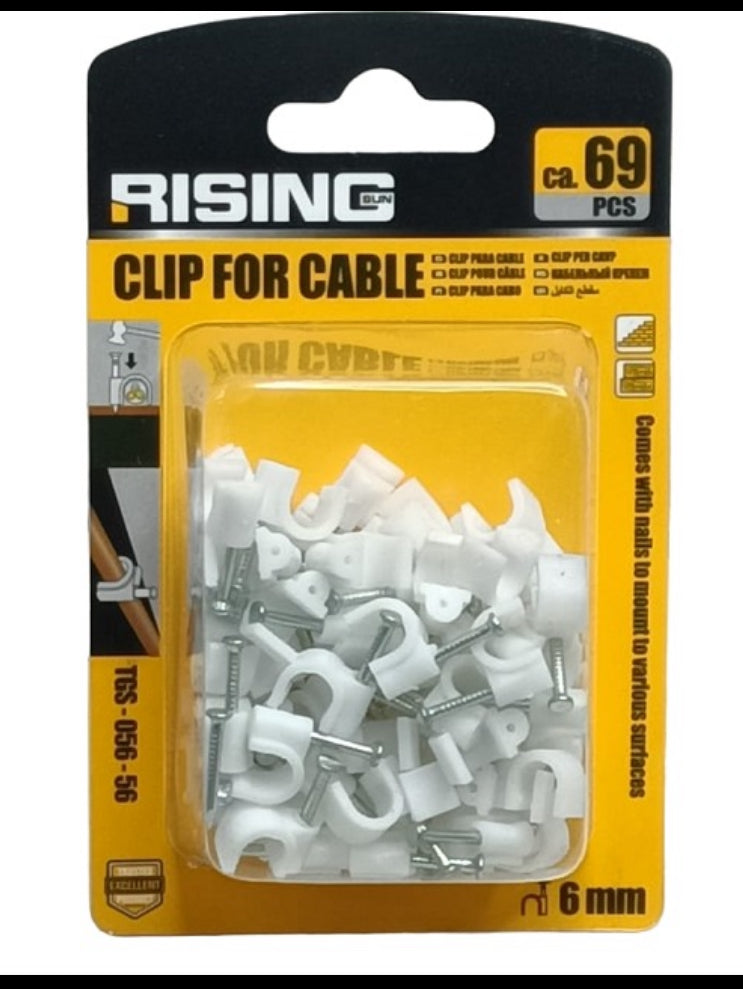 Cable Clips 6mm Round