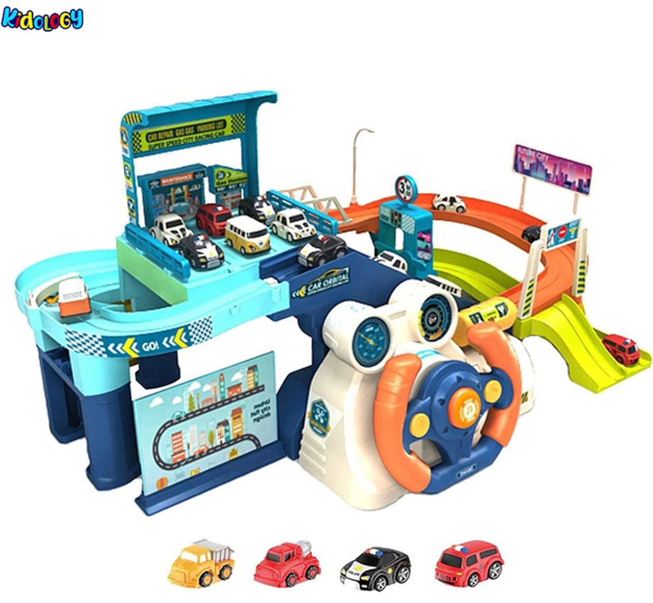 Car Race Tracks Toy | Car Adventure Toy Parking Building Toys with Music for Kids | Playset City Rescue, Electric Rail Adventure Car | Educational Learning Toy (Urban Rail Transit)