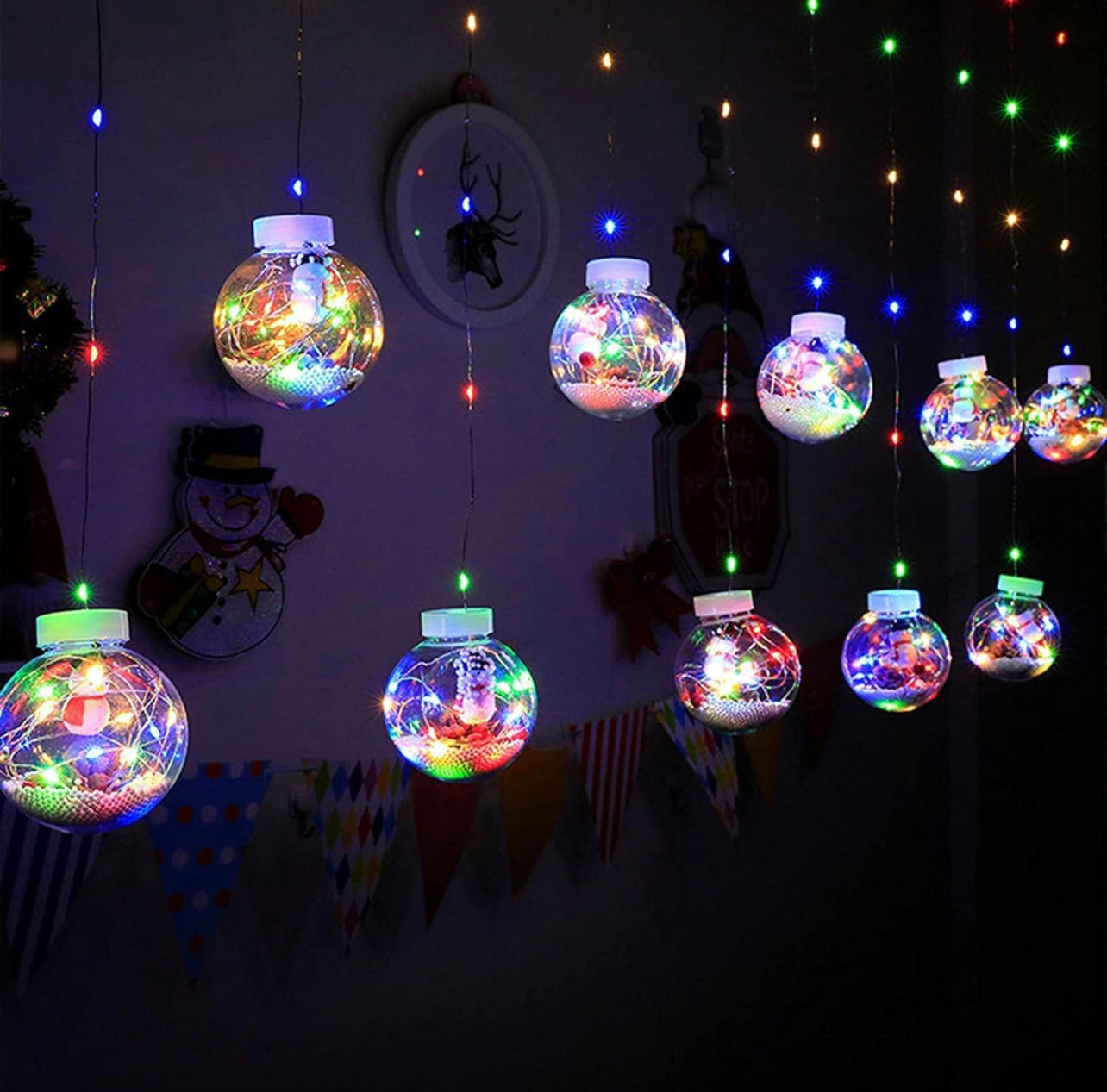 Christmas LED Wish Ball Light Curtain 3M -220v