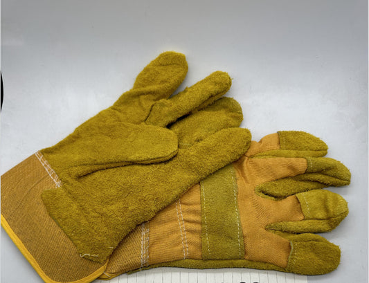 Leather Riggers Welding Gloves Yellow - Palm