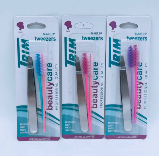 Trim Slant Tweezer Kit 3pc