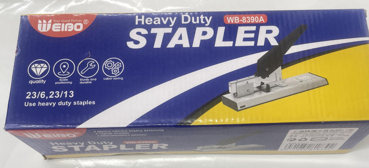 Weibo Heavy Duty Stapler with 2000 Staples, 100 Sheets High Capacity Office Stapler, Manual Big Stapler, Metal Large Stapler for Paper Binding Desk Stapler