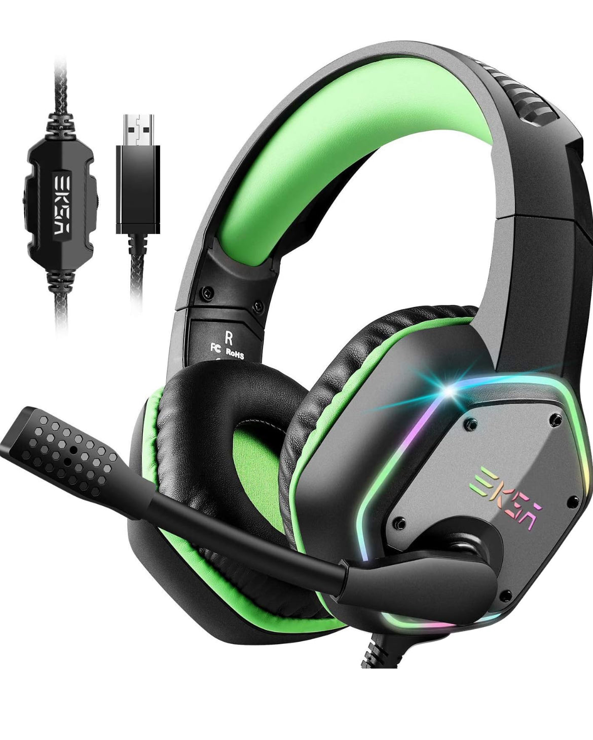 EKSA® E1000 RGB USB Gaming Headset