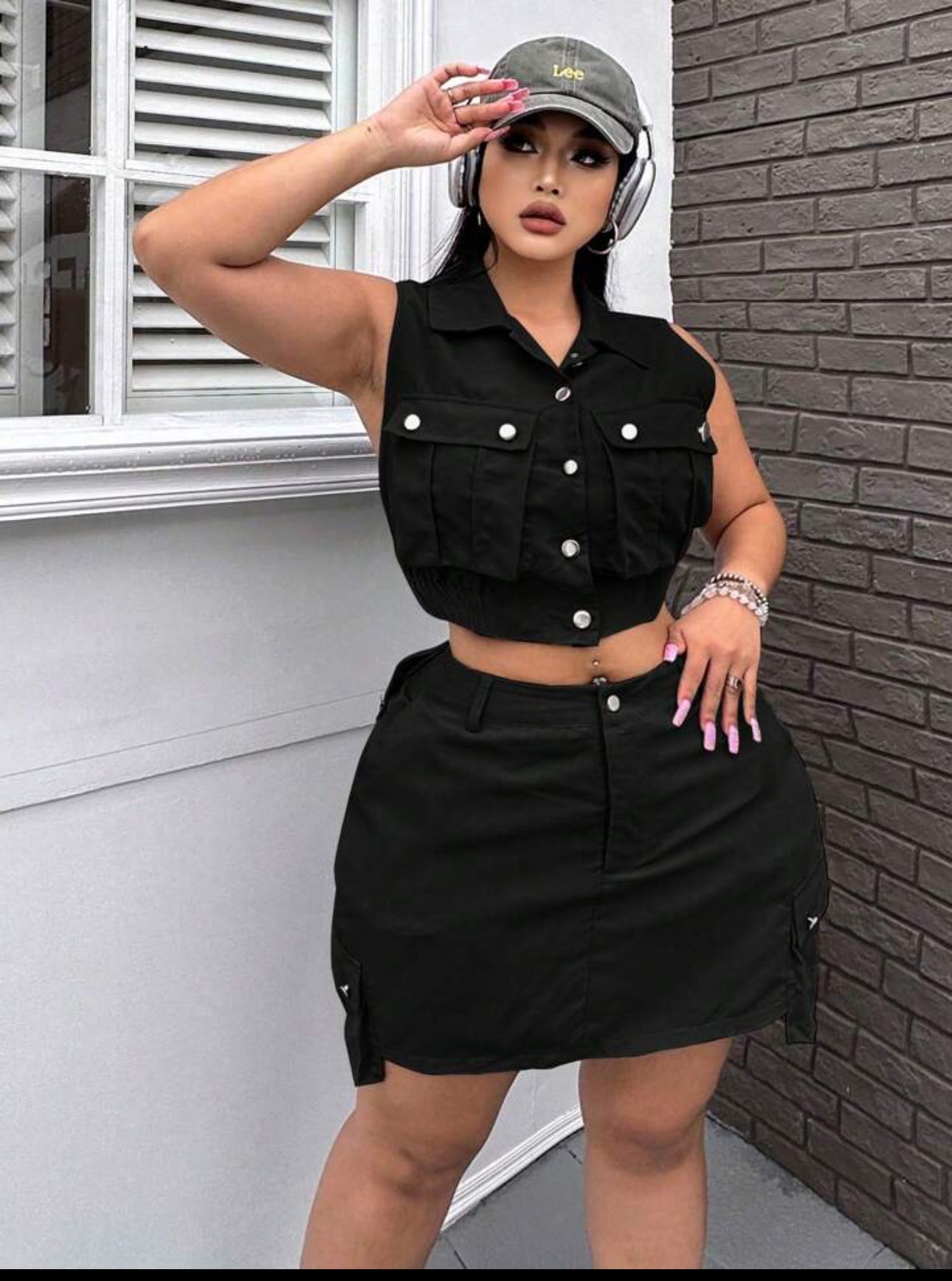 Women Fashion Summer Two Piece Set Casual Two Piece Suit Collar Pocket Short Sleeve Hip Short Skirt Elegant Skirt Suits for Women