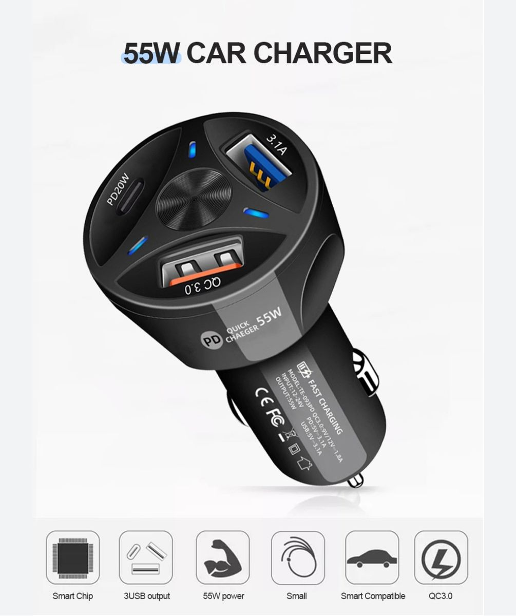 Universal USB Car Charger Adapter QC3.0 USB Car Charger