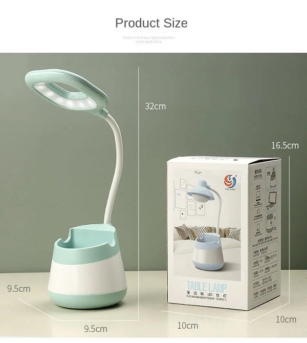 Chao Sheng USB Rechargeable Square Head Table Lamp Pencil Holder