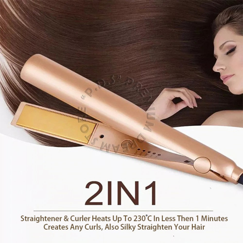 2 In 1 Hair Straightener And Curler