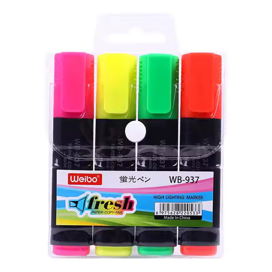 Weibo Highlighter Pen 4Pc