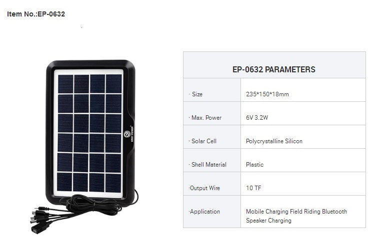 Multifunctional 3.2W Solar Panel 6V