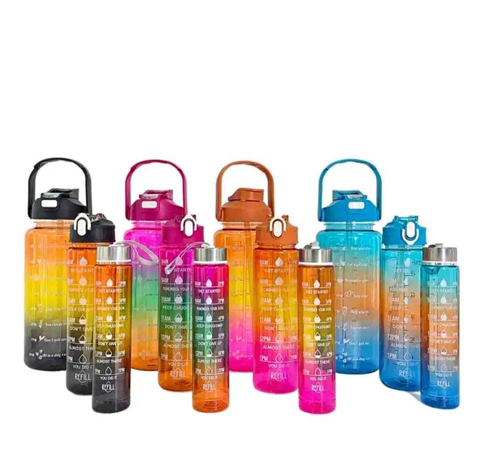 Water Bottle Motivational 3pc-Various Colour Options