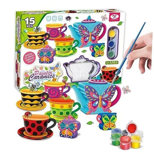 Paint and pretend tea hot sale set