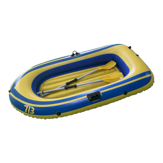 Heavy Duty Inflatable Canoe Fishing Boat Set With Oars & Pump 175x115cm Load 200kg