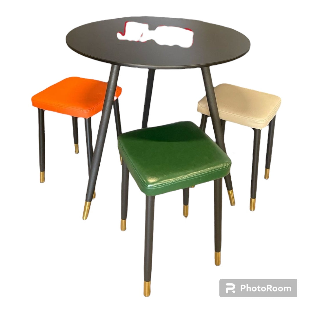 Table & Bar Stool Set 4pc