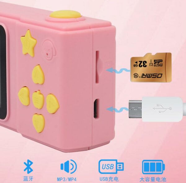 Mini Digital 1080P Projection Video Camera with 2 Inch Display Screen For Kids with Micro SD Slot