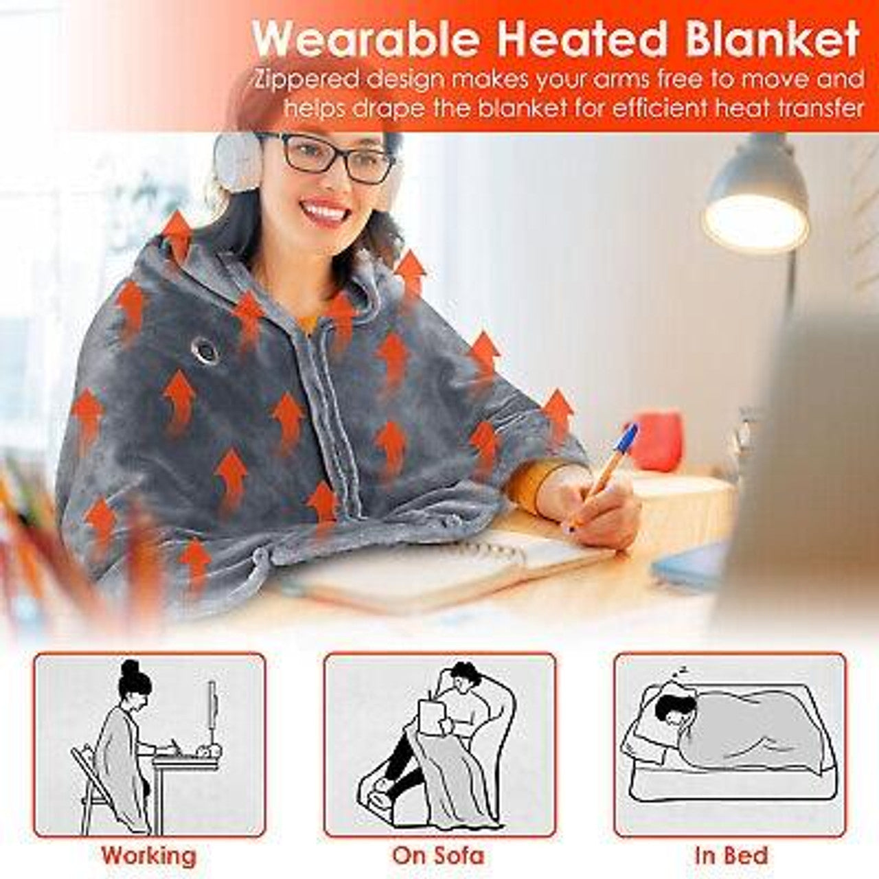 USB-Heated Shawl Blanket