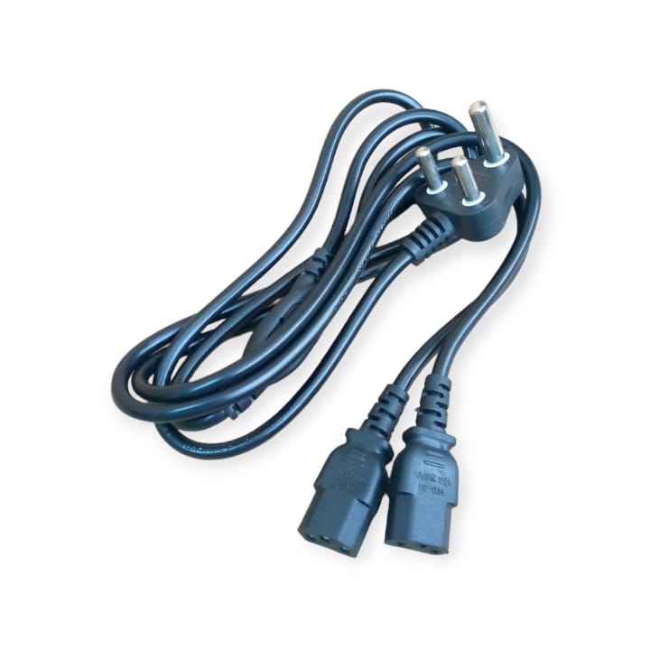 Dual Power Supply 3 Pin To 2 IEC Female Cable 1.5M