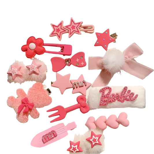 12 Pcs Barbie Princess Hairpins Sets