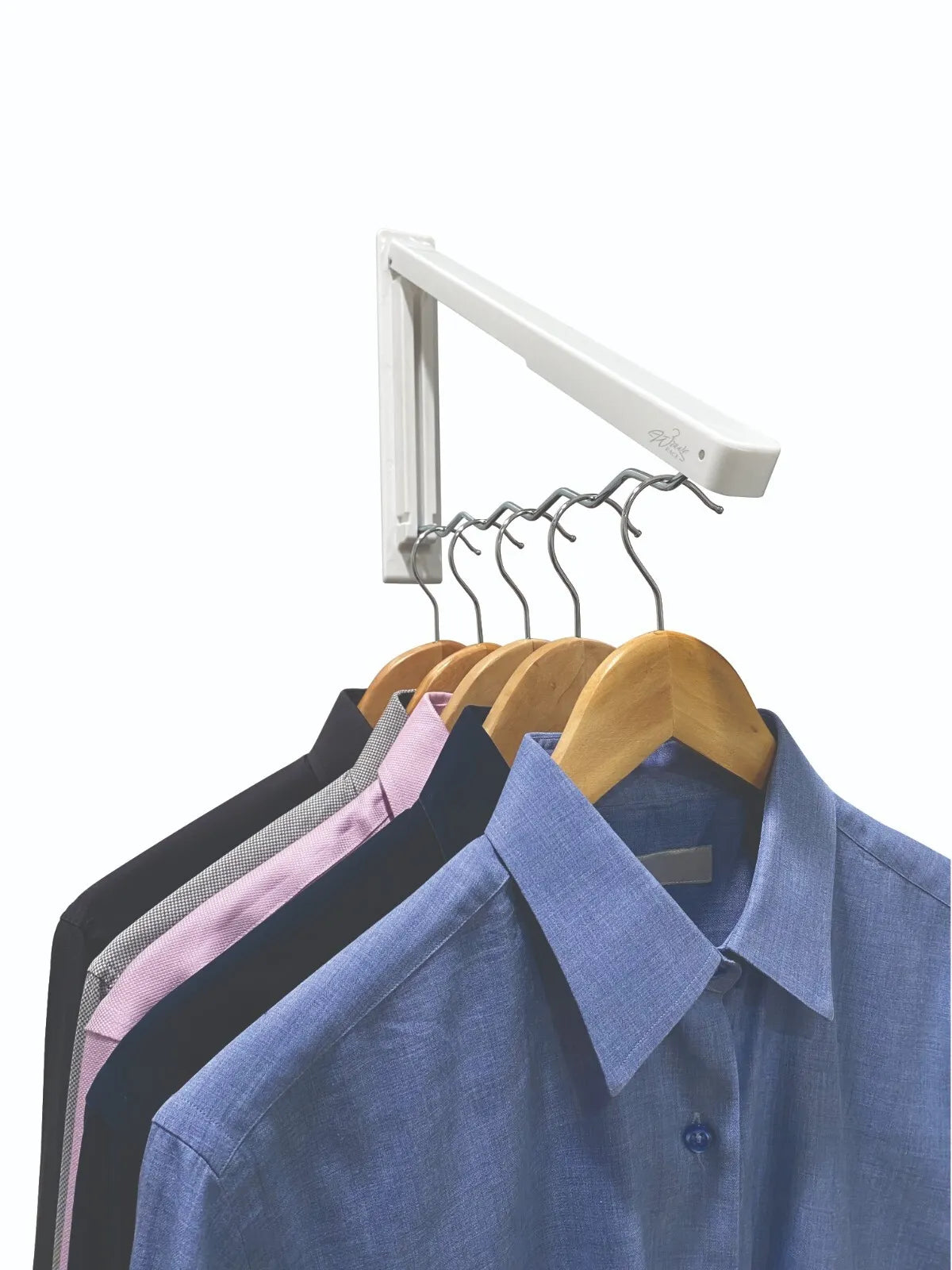 Wave Rack Retractable Clothes Hanger - Space Saver Easily Folds Away