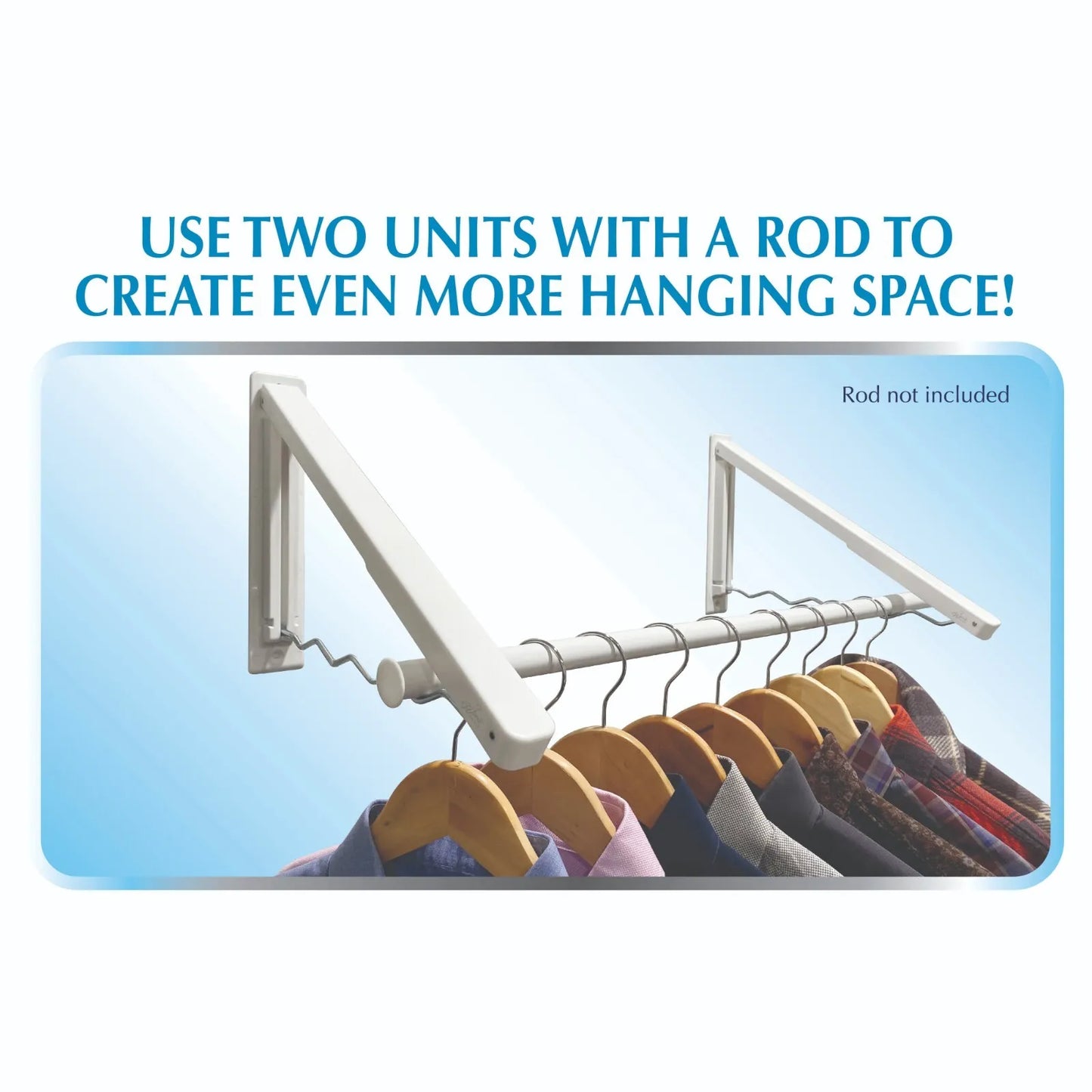 Wave Rack Retractable Clothes Hanger - Space Saver Easily Folds Away