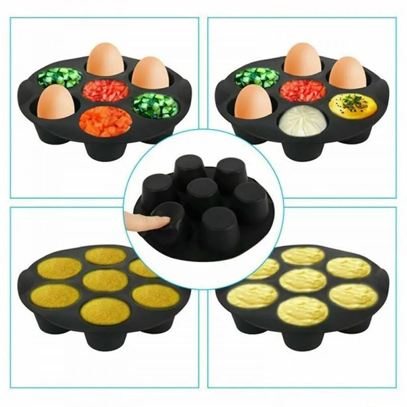 7 Cup Air Fryer Cupcake Mold Silicone Muffin Pan Cupcake Cups 3.5-5.8 L Air Fryer Universal Muffin Cake Cupsair Fryer Accessories Food Storage