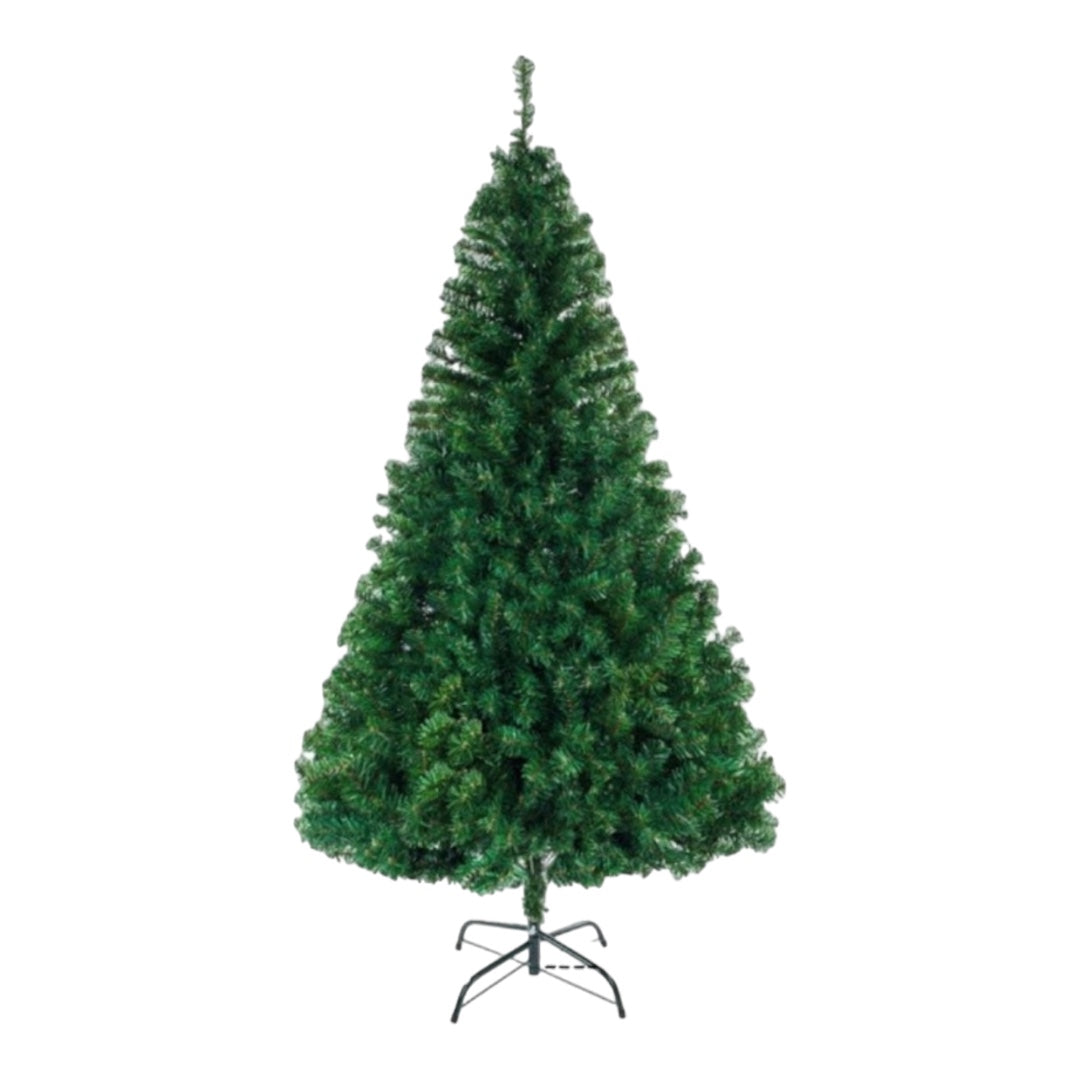 Christmas Tree Artificial Hinged Xmas Tree fire-Resistant and Non-allergenic Christmas Ornament with 850 Branch Tips Foldable Metal Stand Holiday Decoration Tree for Home Office Party Height 1.8M