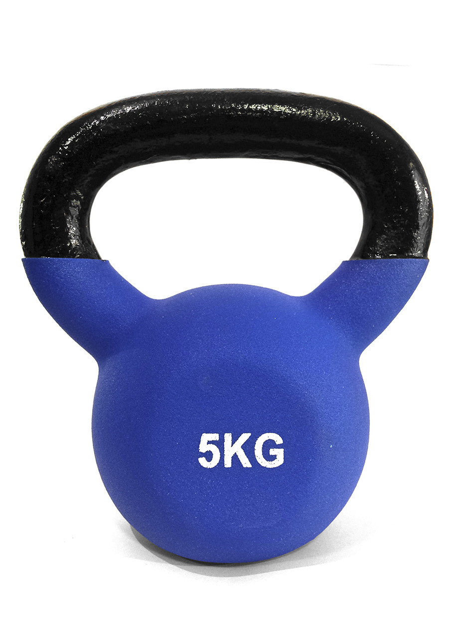 Vinyl Dipped Kettlebells 5kg Blue